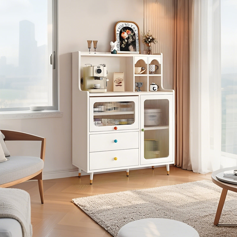 Buffet 39,37 "minimaliste, vitrine pour le salon, armoire à thé et rangement polyvalente à côté du canapé et de la cuisine