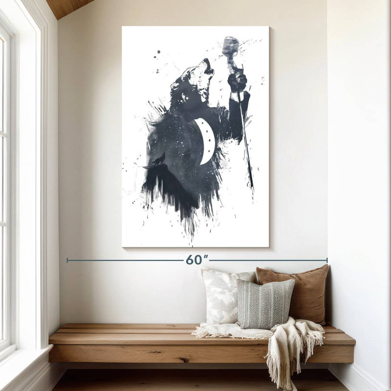 Brampt Wolf Song I, 51" H x 34" W