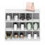 Étagère à chaussures, organisateur de chaussures à 15 cubes, rangement de chaussures empilable, 29 x 61,5 x 49 cm, pour placard, entrée, bureau, garage, blanc-123204879