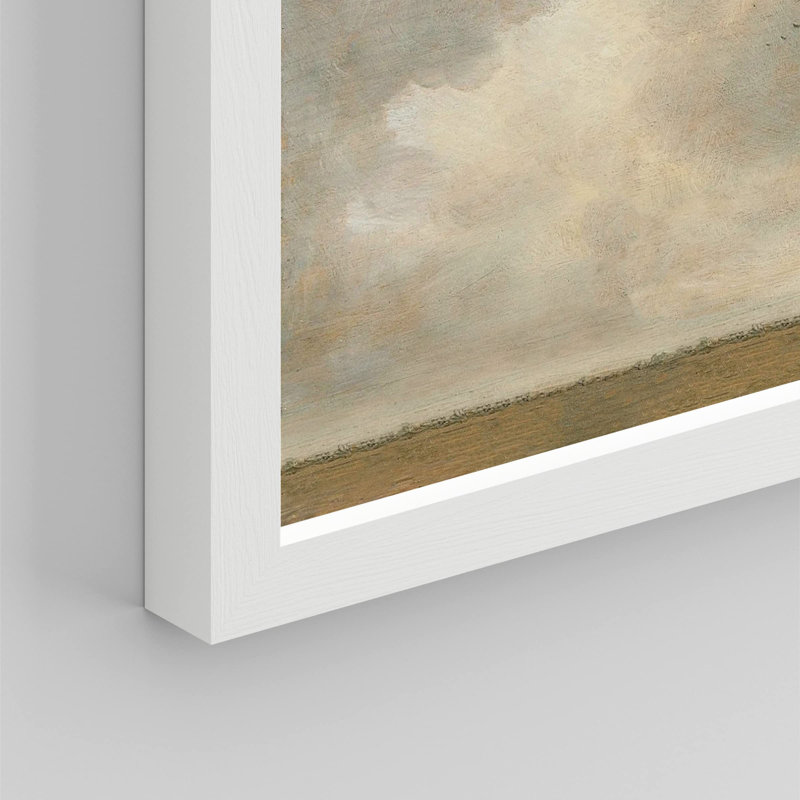 «Sunlight Countryside Field Sky» sur papier, Blanc, H 11 po x l 14 po