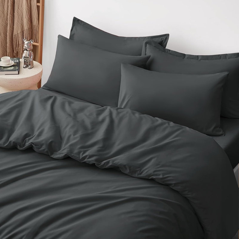 Microfiber Solid Colour Duvet Cover Set