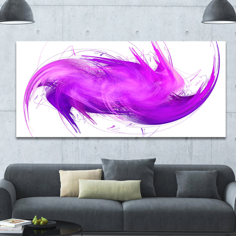 « abstract mauve fractal pattern », impression sur toile, H 28 po x l 60 po x p 1,5 po