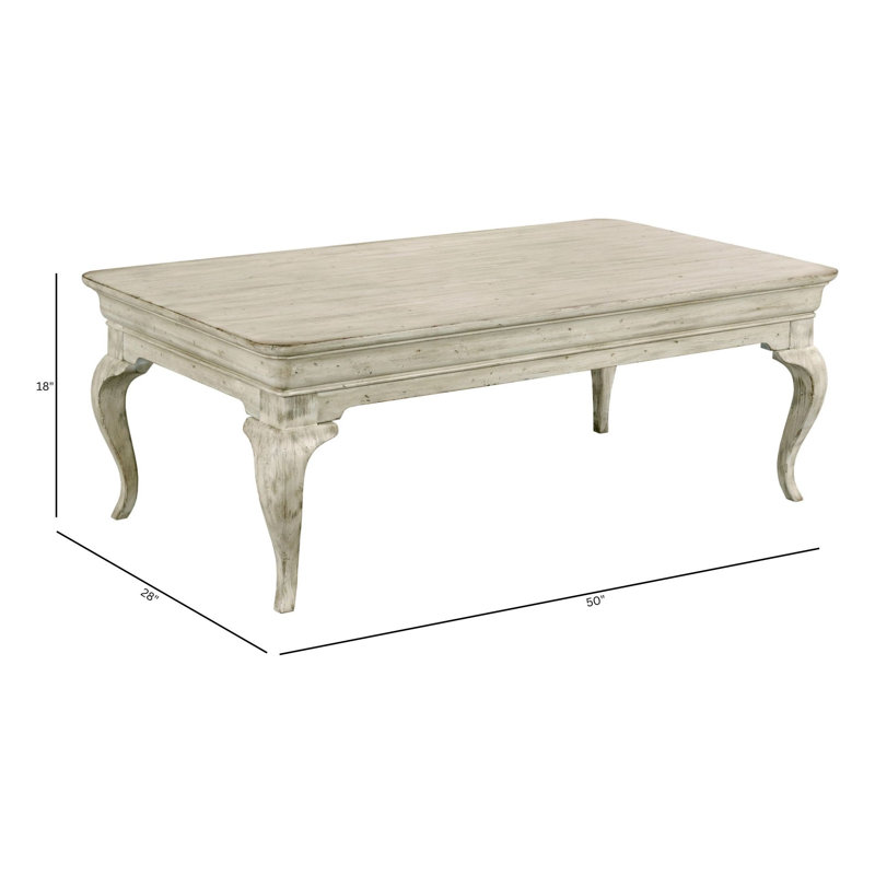 Shaylene Solid Wood Single Coffee Table, 18" H x 50" L x 28" W
