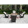 Areefa Round 4 - Person 42" Long Fire Pit Table Dining Set with Cushions