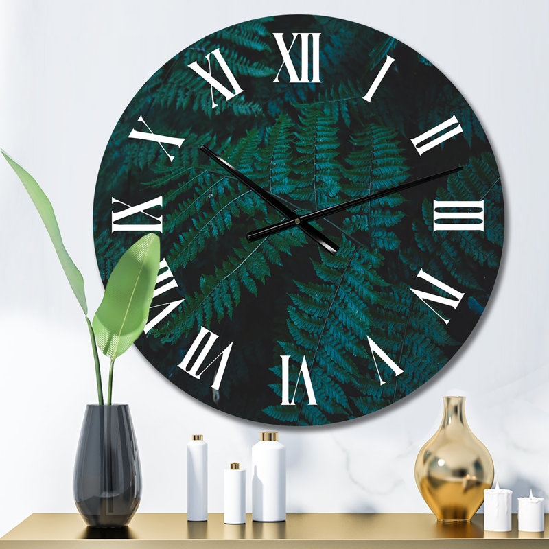 Brownies vert foncé - horloge murale tropicale, Petit