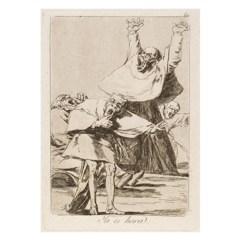 Il y a une horreur. (Il est temps.) Par Francisco de Goya - Estampe numérique, H 28 po x l 22 po