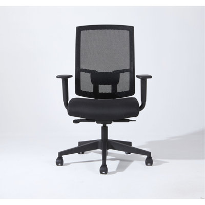 Chaise de bureau ergonomique en filet à dossier haut H 27 po avec accoudoirs Complus