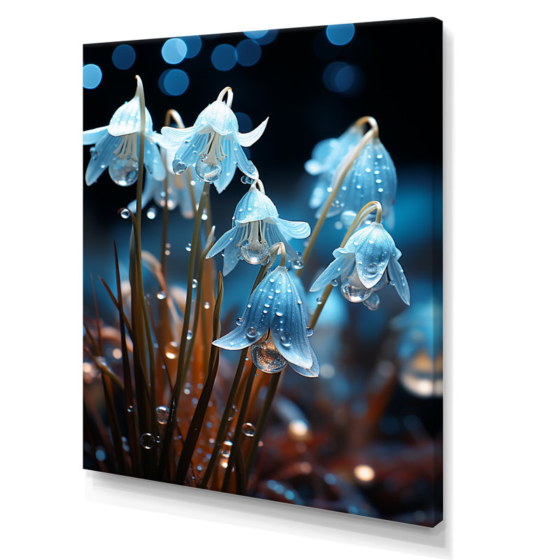 «Winter Snowdrop Flower», photographie sur toile, Toile tendue, 32" H x 16" W