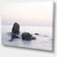 «Rocks in the Sea Black and White», impression sur toile tendue-19407171