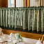 Kbndieu Romantic Printed CurtainKitchen Curtain Cute Spring and Summer Bright and Colorful Kitchen Decoration Short Translucent Retros Coffee Shop Curtain 100x60cm