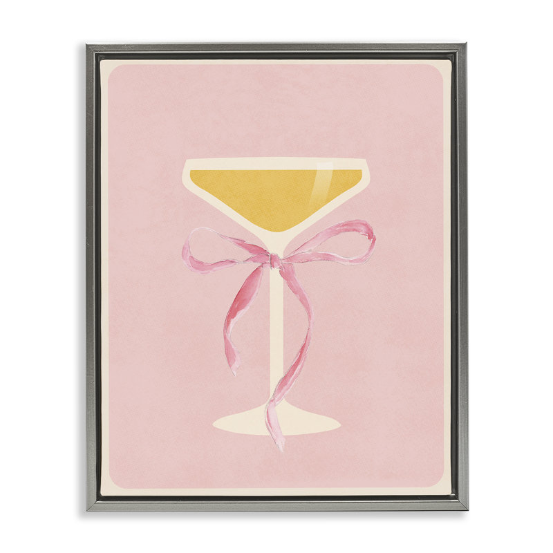 Cadre flottant en verre Champagne Party, design par Lucille Price, H 21 po x l 17 po, Cadre flottant gris lustré