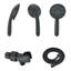 Robinet de douche multifonction noir mat à haute pression avec robinet à main