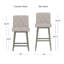 Tabouret pivotant à hauteur réglable en bois et capitonné Dorreen-1344263703-1344263720