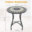 1 pièce, petite table d'appoint ronde florale, table à thé en fer avec balcon, table de coin décorative créative pour le salon intérieur