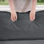 Canapé modulaire, canapé en velours côtelé avec repose-pieds, canapé en L avec repose-pieds pour les petits salons, canapé en velours côtelé gris-1791597388
