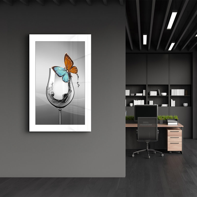 Peinture murale élégante en verre trempé 18,1 po x 28,3 po | 100% verre trempé, épaisseur: 0,16 pouce | Imprimé UV pour des couleurs éclatantes et une durabilité | Parfait pour la décoration intérieure et l'esthétique moderne