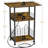 Darrius Rustic Brown Record Player Stand With Vinyl Storage And Charging Station
