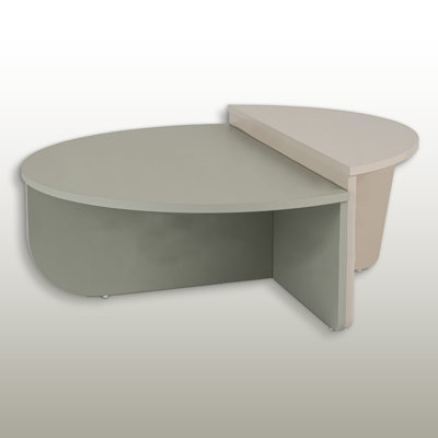2 Pieces Round Nesting Coffee Table Set