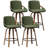 26'' Counter Modern Upholstered 360° Swivel Bar Stools With Curved Backrest & Solid Wood Frame -Linen (Set Of 2)-596337051