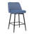 2 Counter Height Swivel , Blue Linen Covering, 25.6" Seat, Metal Legs For Kitchen Island & Pub-1174932122