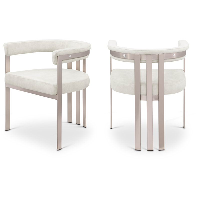 Fauteuil en velours Marcello Kenlea, Velours pierre