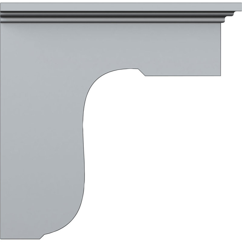 Endurathane Legacy Bracket, 4 7/8"W x 8"D x 8"H, Factory Primed, 8"H x 4 7/8"W x 8"D