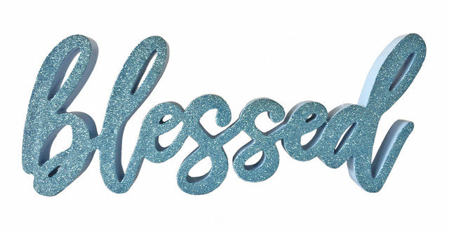 16 po x 6 po lettres de lettres bleues découpées en bloc 10191EA6B2FE4861AA55754634AA4077