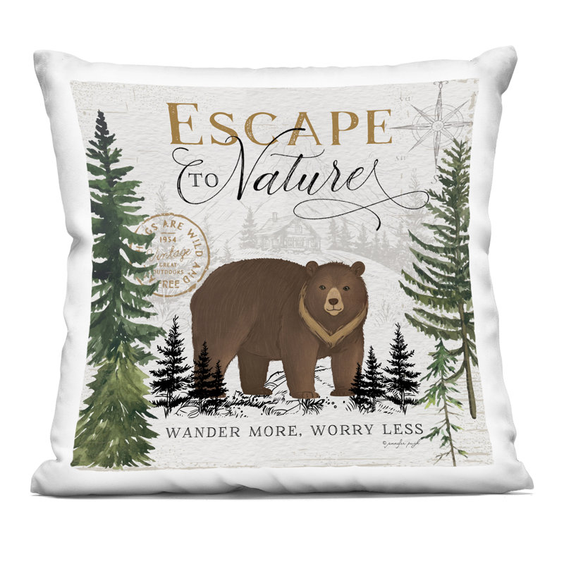 Coussin décoratif Escape To Nature, imprimé par Jennifer Pugh