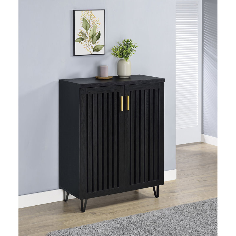 Armoire de rangement 2 portes Clackamas, Noir