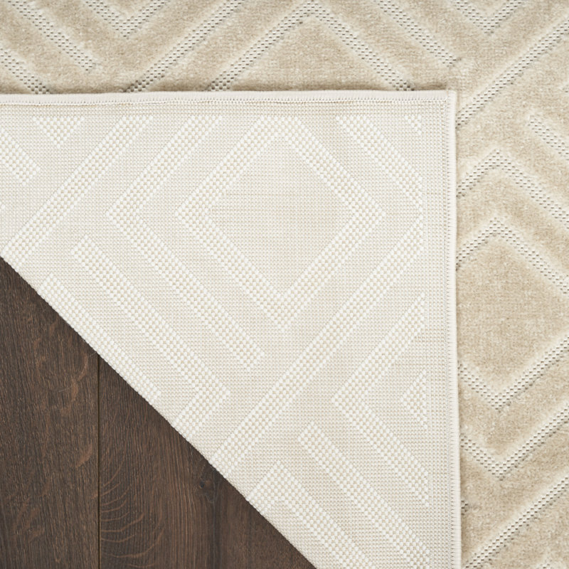 Ebern Designs Garp Beige Modern Indoor Rug, Rectangle 7'10" x 9'10"
