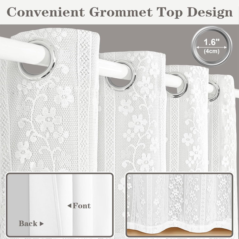 Rideaux occultants blancs pour chambre de 84 pouces de long