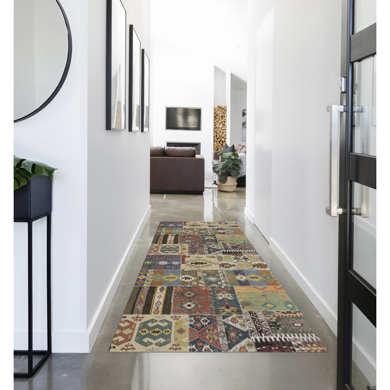 Hallan Patchwork Area Rug, Runner 78 x 225cm