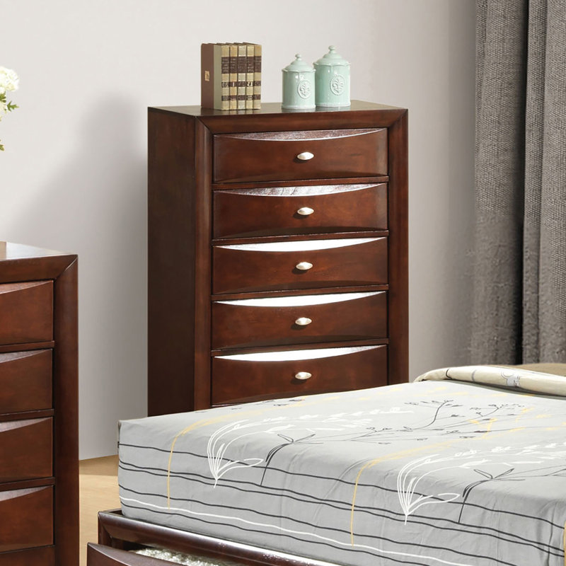 Commode transitionnelle Zosimo, cerisier foncé, Cerise foncée