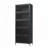 78.75'' Tall Iron Display Bookcase with LED Lights for Collectibles