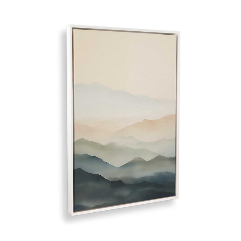 Toile tendue 12 po x 8 po Silent Serenity III, H 12,75 po x l 8,75 po x P 1,75 po, Cadre flottant blanc opaque