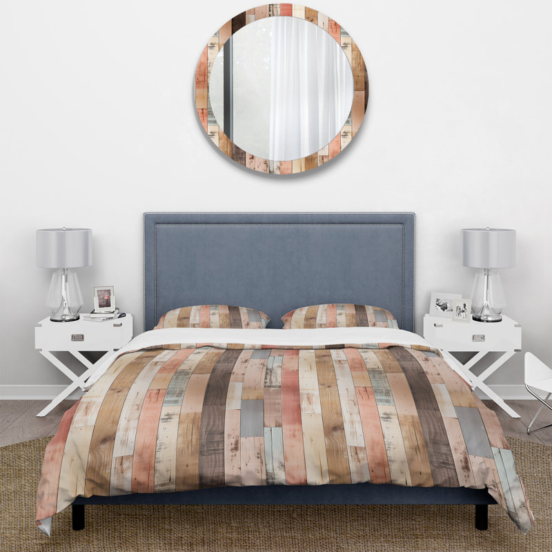 Ensemble de housse de couette Farmhouse Planks, Housse de couette pour très grand lit et 2 très