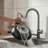 Pull-Down Kitchen Faucet With Side Sprayer & Built-In Cleaning Brush, 3 Spray Modes High-Arc Sink Faucet-122794888