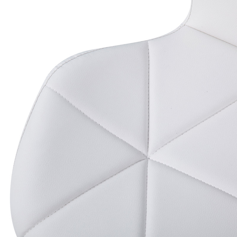 46.5cm H Chair, Faux Leather White
