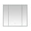 Armoire à pharmacie à DEL avec prises électriques Edge Royale l 40 po x H 32 po x P 5 po, désembueur, miroir grossissant 3X à DEL réglable-700355977
