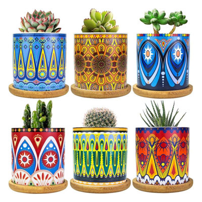 Ensemble de pots en céramique Mandala