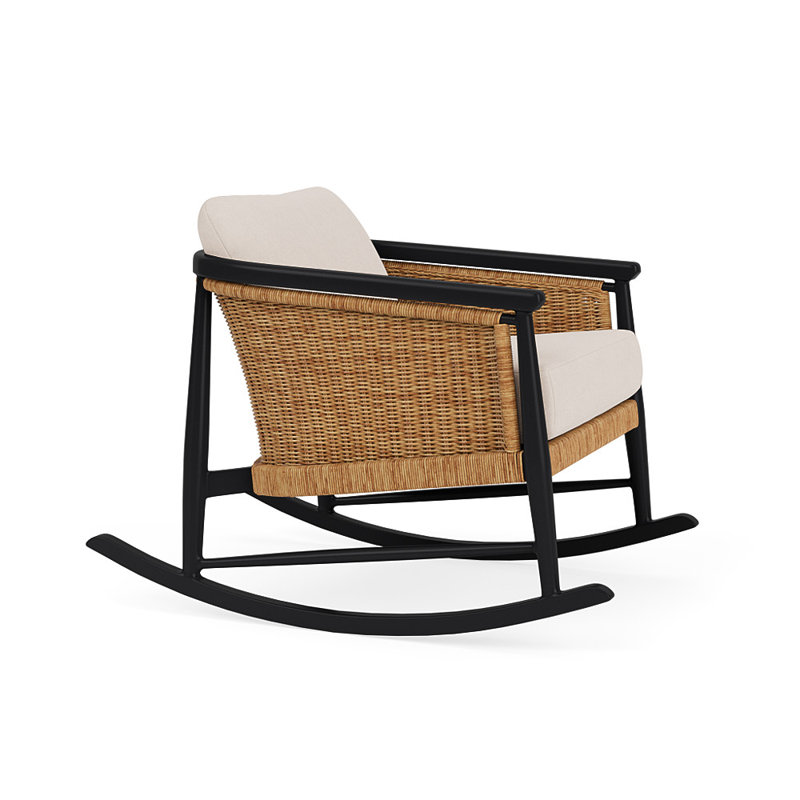 Galloway Outdoor Rocker Chair, Canvas Birds Eye
