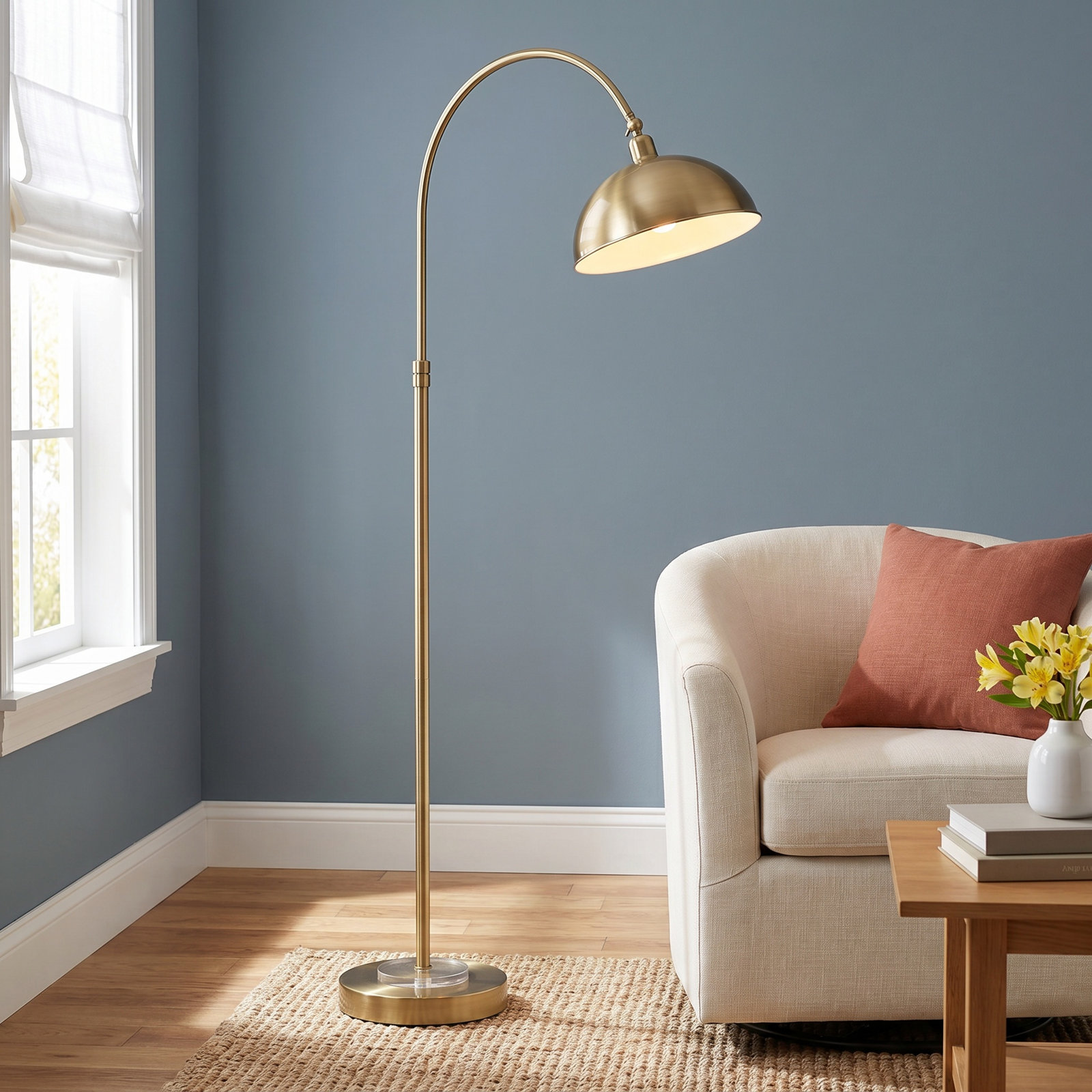 63.5'' Floor Lamp, Antique Soft Brass