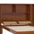 Wooden Bed With Two Storage Lockers, Drawer, And Storage Shelf On Headboard, Multifunctional Platform Bed With Natural Rattan-1915178840