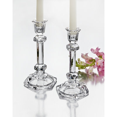 Ensemble de chandelles de table en cristal 2 pièces