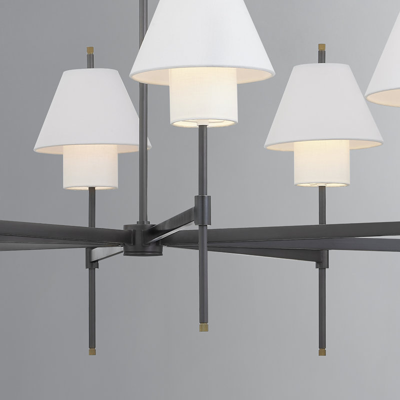 GLENMOORE 8 LIGHT CHANDELIER, Black