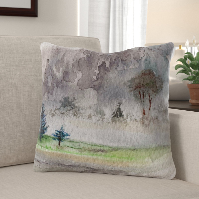Coussin watercolour Julie, Microsuède, Intérieur