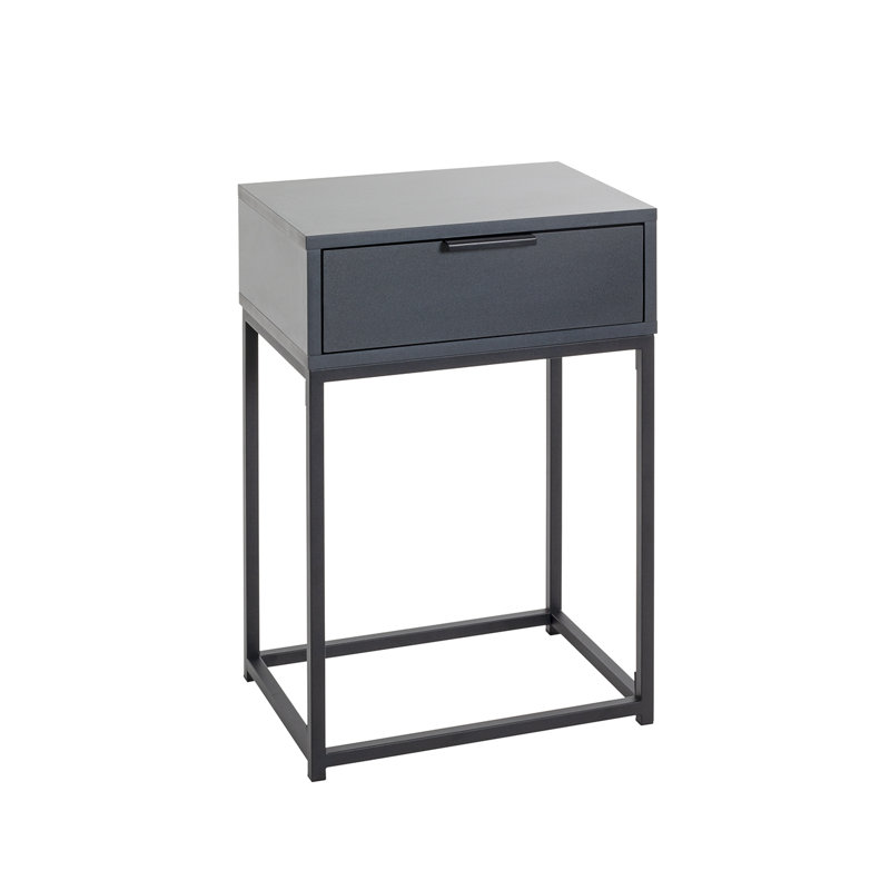 Console End Table with Storage, 60cm H x 40cm W x 28cm D, Anthracite