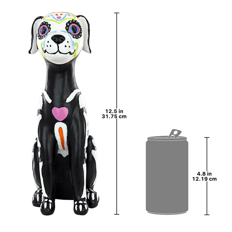 Statue squelette de chien Dia de los Muertos