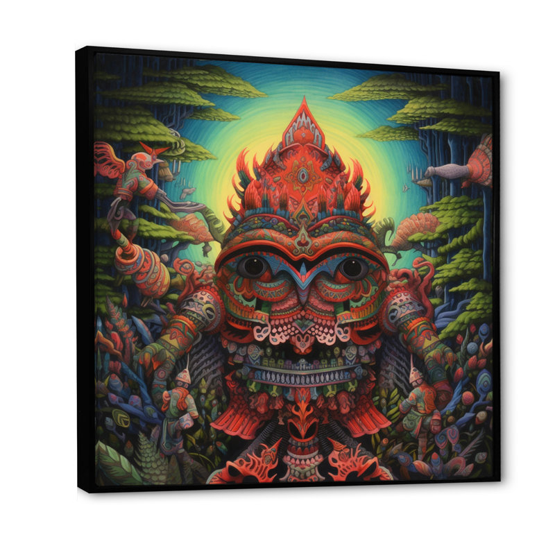 «Plant Spirit Vision», reproduction sur toile, H 16 po x l 16 po x P 1 po, Cadre flottant noir