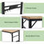 Établi réglable de 60 po pour le garage, poste de travail robuste en bois d'hévéa avec prises de courant et roues, table de travail en bois franc d'une capacité de charge de 2 000 lb pour atelier, garage, bureau, maison, commercial